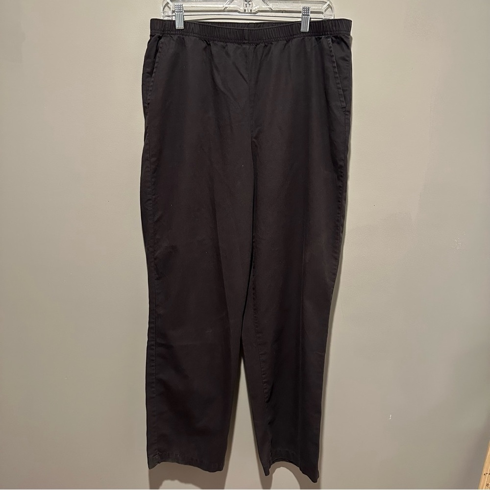 Orvis Pants Mens Large Black Pull On Elastic Waist Lightweight Outdoor